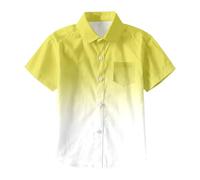 Générique 2026 T-Shirts à Manches Courtes pour Adolescentes garçons et Filles imprimés tie-Dye Patchwork Tendance Haut décontracté pour Enfants (Yellow, 8-9 Years)