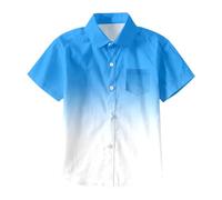Générique 2026 T-Shirts à Manches Courtes pour Adolescentes garçons et Filles imprimés tie-Dye Patchwork Tendance Haut décontracté pour Enfants (Blue, 3-4 Years)