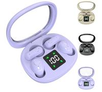 Générique 2026 Ultra Mini 2-Pack Bluetooth Earbuds, 2 Pairs Semi-in-Ear Mini Sleep Earphones, Invisible Short-Stem Design for Side Sleepers & Sports, Waterproof with Mic (Purple)