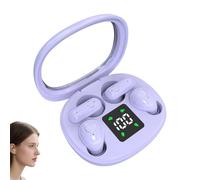 Générique 2026 Ultra Mini 2-Pack Bluetooth Earbuds, 2 Pairs Semi-in-Ear Mini Sleep Earphones, Invisible Short-Stem Design for Side Sleepers & Sports, All Type Ears (Purple)