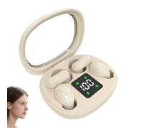 Générique 2026 Ultra Mini 2-Pack Bluetooth Earbuds, 2 Pairs Semi-in-Ear Mini Sleep Earphones, Invisible Short-Stem Design for Side Sleepers & Sports, All Type Ears (Beige)