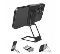 Générique 2026 Upgraded Back Clip Foldable Phone Holder, 360 Adjustable Cell Phone Metal Stands Compatible with All Types Smartphones (Black)