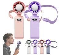 Générique 2026 Upgraded Portable Handheld Turbo Fan, Fast Cooling 3 in 1 Handheld Desk Neck Fan, Fast Cooling Handhelds Fans, Personal Fans with Lanyard for Travel, Outdoor, Home, Office (Set 6)