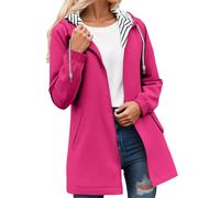 Générique 2026 Veste coupe-vent anorak légère de randonnée avec capuche, poches et rayures pour les aventures en plein air (L)