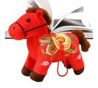 Générique 2026 Year of The Horse Mascot Plush Pendant - HorsePlush Toy | 2026 Cute Festive Hugging Doll | Chinese Horse Plush Toy for Birthday Chinese New Year Christmas Home Decor Nursery Room