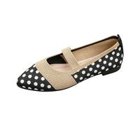 Générique 2026 Zapatos de Verano Con lunares, Punta puntiaguda, Estilo Mary Jane, transpirables, Estilo Ballet.