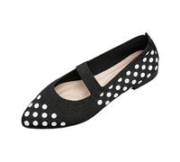 Générique 2026 Zapatos de Verano Con lunares, Punta puntiaguda, Estilo Mary Jane, transpirables, Estilo Ballet.