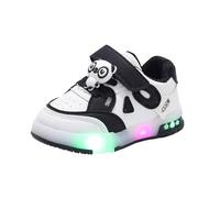Générique 2027-Chaussures Lumineuses LED Filles Marche Tout-Petits Souliers Décontractés (Black, 26 Toddler)