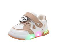 Générique 2027-Chaussures Lumineuses LED Filles Marche Tout-Petits Souliers Décontractés (Khaki, 28.5 Little Child)