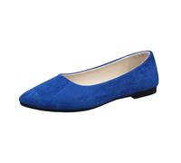 Générique 2027-Confortables à Enfiler pour Femmes avec Bout Carré Chaussures Décontractées Élégantes Semelle Antidérapante Unie Respirante Parfaites pour l'Été Quotidien (Dark Blue, 35)