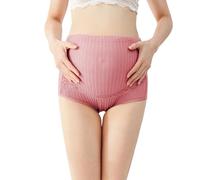 Générique 2027-Culotte de Grossesse Haute avec Soutien Abdominal Doux Respirant Côtelé Extensible Ajustable Dentelle Confortable sans Coutures Ceinture Post-Partum (XL)