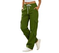 Générique 2027-Pantalon décontracté Utilitaire Femme - Coupe Ample et Respirante pour Le Quotidien Confort et Poches Pratiques sans détails superflus