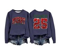 Générique 2027-Sweat-shirt sans Capuche à Manches Longues Coupe Ample et décontractée col du Cou Polaire Douce Style Streetwear Tendance Parfait pour Un Usage Quotidien (Navy, M)