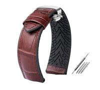 Générique 20mm 22mm 24mm Bracelet mixte cuir et silicone bracelet de remplacement homme avec boucle Pour Rolex Pour Citizen