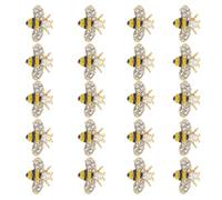 Générique 20pcs Charms pour Ongles en Alliage de Zinc Forme Abeille 3d Décoration Nail Art Facile à Utiliser pour Fêtes du Nouvel An et Proms