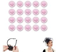 Générique 20pcs Felt Hair Band Pad, 2 Inch Round DIY Felt Headband Decor Base for Making Tea Party Headbands & Handmade Hair Ornaments - Soft Felt Circle Pads for DIY Hair Accessories (Pink)