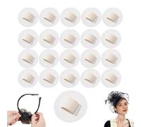 Générique 20pcs Felt Hair Band Pad, 2 Inch Round DIY Felt Headband Decor Base for Making Tea Party Headbands & Handmade Hair Ornaments - Soft Felt Circle Pads for DIY Hair Accessories (White)