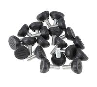Générique 20pcs Pieds de Nivellement Réglables pour Meubles en Métal et Plastique Noir, Protection du Sol, Adaptés aux Bureaux Lourds et Usage Domestique