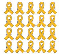 Générique 20pièces Broche Ruban Jaune Alliage Émaillé Épingle de Sensibilisation pour Événements Caritatifs Campagne de Soutien et Dons
