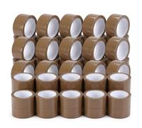 Générique 20x Ruban Adhésif Marron Brun 48 mm x 100 m - Épaisseur 48 Microns - Ruban d’Emballage Fort pour Cartons, Colis et Déménagement (20)
