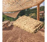 Générique 210D Reinforced Camouflage Net Sable 1.5x2m 2×3m 3×3.5m 3×6m 4×4m 4×6m 4×7m 5×5m 1.5x20m Filet D'ombrage pour Camping, Chasse, Décoration, Crème Solaire(1.5x2.5 M)