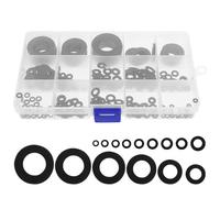 Générique 215 Rondelles Plates en Nylon Noir Assortiment 6 Tailles pour Vis et Robinetterie Pièces de Rechange pour Réparation D’Appareils Électroménagers et Robinets Fournitures de