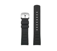 Générique 22 mm Compatible avec Mido Multifort TV M049.526 Chaîne de montre en métal Bracelet caoutchouc incurvé étanche acier inoxydable original(Black-silver pin)