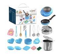 Générique 22pieces Kids Cooking Ensembles, Real Toy Kids Kiding Accessoires, Toys De Jeu De Simulation en Tant Que Salon, Ustensiles De Cuisine Outils pour Le Développement De Moteur Fin