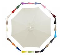 Générique 230cm Housse De Rechange pour Parasol À 6/8 Côtes, Auvent De Remplacement De Protection Solaire, Toile De Toit De Belvédère pour Jardin, Cour, Marché, Table(Cream,2.30m 8 Ribs)