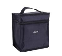 Générique 24/36/48pcs Grande capacité Fermeture éclair Toile Crayon Sac marqueurs Stylo Sac de Rangement Aquarelle Stylo Papeterie Sac