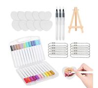 Générique 24 Color Foam Texture Painting, 3D Effect Paint Marker, Set DIY Art Craft Tool, Creative Texture Drawing Pens with Vibrant Colors Sturdy Design, Educational Art Supply Fun activity Use