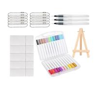 Générique 24 Color Foam Texture Painting Kit, 3D Effect Paint Markers, DIY Creative Art Set, Puffys Drawing Pens for Crafting, Professional Magic PopUp Set