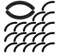 Générique 24 Coussinets en Caoutchouc Noirs pour Recourbe-cils Compatibles, Souples et Flexibles, Recharge de 24 Pièces pour Kit D'outils de Maquillage