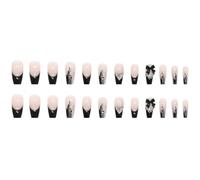 Générique 24 Pièces Faux Ongles à Couverture Complète en Abs Colle, Décoration DIY pour Ongles, Compact et Chic, pour Occasions Spéciales comme Mariage