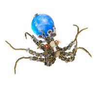 Générique 2400 pièces Kit de Puzzle mécanique 3D Pieuvre en métal DIY avec Lampe Décor Steampunk à Assembler Ornement créatif de Bureau pour Adultes