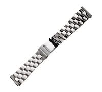 Générique 24mm Matte Polished Solid Stainless Steel Watchband Strap Compatible With Breitling Avenger Metal Folding Clasp Accessory