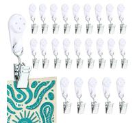 Générique 24pcs Tapestry Wall Clips Hooks - Non-Slip Secure Hanger for Wall Hangings Carpets Display Home Decoration Living Room Bedroom Dorm Office Gallery Tapestry Mounting Holder Kit Set