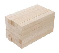 Générique 25 Bâtonnets Carrés en Bois Balsa Naturel Lisses et Faciles à Sculpter pour Décoration et Fabrication de Maquettes, Lot de 25 Pièces pour Artisans et Loisirs Créatifs