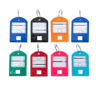 Générique 25 Étiquettes Porte-clés Plastiques Colorées avec Anneaux, Format Compact, Multifonction pour Identification Clés, Étiquettes Nominatives Pratiques, Bureau et Couleur Aléatoire