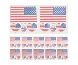Générique 25 Pièces Autocollants Temporaires de Américains Étanches Thème National pour Festivals et Événements Sportifs