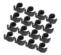 Générique 25 Pièces Clip de Fixation de Câble pour Support de Microphone en Plastique Noir, Adapté Tube 25mm, Résistant et Fixation Rapide pour Studio D'enregistrement ou Magasin