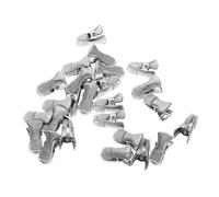 Générique 25 Pièces Clips Métal Badge Alligator Petits pour Loisirs Créatifs Bureautique Accessoires DIY Vêtements Chapeau Clips Élastiques Transportables