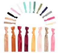 Générique 25 Pièces Petits Élastiques à Cheveux en Ruban pour Filles, Tissu Léger et Délicat, Maintien sans Marque, Accessoires Coiffure pour Maquillage et Fête D'anniversaire