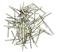 Générique - 250 RIVETS ETOILES TRILOBES BLANCS DE 4 x 18