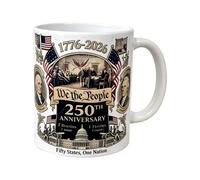 Générique 250th Birthday - Patriotic Ceramic Beverage Cup, Coffee Drinkware with Design, Home Office Apartment Accessory, Hotel Cafe Living Room Dining Room Decor, Gift for American History