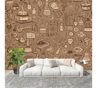 Générique 250x175 cm Seamless Join Easy Install Papier Peint Photo Science ExpéRience ThèMe Durable Waterproof Removable Mural 200x140 Cm Brun Papier Peint Anti-Stain Fresque Murale Grande