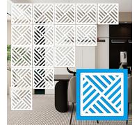 Générique 27 Panneaux décoratifs muraux - Paravent Floral ajouré pour Chambre, Salon, Cuisine, Bureau et Restaurant - Design épais et élégant - Blanc