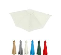 Générique 270cm Toile De Rechange pour Demi-Parasol, Polyester pour Terrasse, Jardin, Balcon Piscine, Seulement La Toile du Parapluie(Blanc)