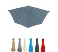 Générique 270cm Toile De Rechange pour Demi-Parasol, Polyester pour Terrasse, Jardin, Balcon Piscine, Seulement La Toile du Parapluie(Gray)