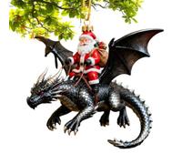 Générique 2D Santa Claus Riding Acrylic Decoration, Dragon Riders Ornament | Dragon Riders Ornament for Holiday Birthday Party Offices Car Home Room Classroom School Dormitory